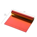 Colorful stainless steel dough scraper with 15cm scale markings for baking - Magic Red