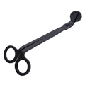 Professional matte black stainless steel candle wick trimmer tool with finger rings - Matte Black Wick Trimmer / Black