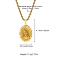 Collana in titanio placcata oro 18k con ciondolo mani in preghiera e misure - Mani in Preghiera