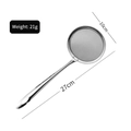 Stainless steel fine mesh skimmer spoon with 10cm diameter, weighing 21g for cooking - M