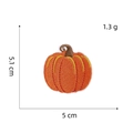 Toppa a zucca ricamata con filo di seta arancione e dimensioni per il Ringraziamento - Zucca