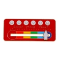 Social Mood Chart enamel slider pin in vibrant red for tracking daily emotions - Straight Social Mood Chart Red Slider Style (A-54)