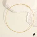 Collana a catena serpente minimalista placcata oro 18K con chiusura a moschettone - Catena a Serpente Sottile (NE2144-A)