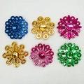 6er-Set Fidget Spinner mit Metallbeschichtung in Blau, Gold, Rosa und Grün mit Stahlkugeln - Neue 8 Stahlkugeln Mix