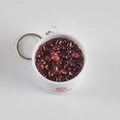 Realistic red bean porridge bowl keychain charm with miniature white cup and metal ring - Large / Red Bean Soup Keychain