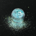 Lustrini blu olografici in barattolo per decorazioni floreali e fai da te creativo - Paillettes Scintillanti Blu Chiaro 8g