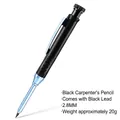 Matita nera da carpentiere a foro profondo 2,8mm con punta lunga sottile per marcatura - Matita Nera