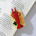 3D Hummer Kühlschrankmagnet auf gelbem Teller, 6,8cm kreative Dekoration für die Küche - Roter Hummer