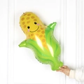 Cute cartoon corn shaped foil balloon with smiling face for fruit vegetable party decor - Corn