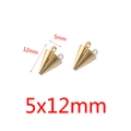 Colgante cónico dorado de acero inoxidable 5x12mm para accesorios de joyería - Cono Pequeño-12mm / Dorado