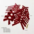 18pcs red velvet bows in 4 sizes for Christmas tree decor and DIY crafts - Wine Red Series / 18 Pack