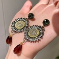2509217 Sunflower Teardrop Earrings