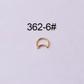 Cerchio clicker 16G in acciaio inossidabile dorato a forma di luna per orecchio e naso - 362-6#