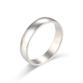 Polished silver stainless steel minimalist band ring with a smooth metallic finish - 4mm / US 5 / Silver