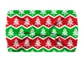 Elastic Christmas headband with red and green tree patterns and a stylish front twist - L14-Red White Green Star
