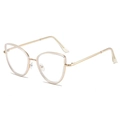 Cat-Eye Brillenrahmen mit Goldmetall und transparenten Akzenten für modernen Look - Transparent Gold Rahmen