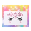 Pink rhinestone face and body jewels set for kids costumes on branded retail card - Style DE-4-3 / Pink