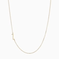 Minimalist gold stainless steel initial necklace featuring a capital letter L pendant - Letter Z