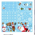 Set of 6 Christmas static stickers featuring Santa, reindeer, and snowflakes for windows - 20x30cm 6 Sheets Santa and Reindeer Set