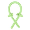 Heatless hair curler set in light green silk including curling rod and matching scrunchies - Curler + 2 Scrunchies / Fluorescent Green