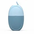 Dual-tone blue silicone facial ice roller for massage and skincare routine - New Oval Sky Blue