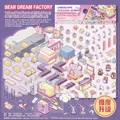 3D scenic stickers set with cute factory assembly line theme and PET material - Simno 7.0 Bear Dream Factory