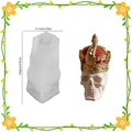 Halloween König Totenkopf Silikonform für DIY Kerzen, 10,4cm hoch mit Krone - Königskrone Schädel