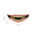 Halloween temporary tattoo FF-027 featuring realistic scary mouth with yellow teeth - Mouth Pattern (FF-027)