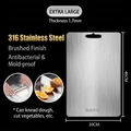 Extra large 316 stainless steel cutting board 46x30cm with 1.7mm thickness - 46*30cm/SUS316