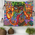 Arazzo mostro cyberpunk con vivace illustrazione psichedelica per decorazione camera - 150x130cm / Stile 4 (Mostro Cyber)
