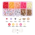 Kit de cuentas de arcilla polimérica de colores con letras para crear joyas artesanales DIY - Juego de Caja 5