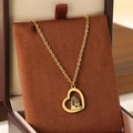 Collier cœur doré avec pendentif mère et enfant, cadeau idéal pour la fête des mères - Style étreinte mère et enfant cœur (KN292749-Z)