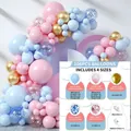 106pcs balloon arch kit in macaron blue, pink and metallic gold for party decoration - Blue Pink Set 02