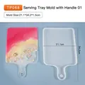 Rectangular silicone tray mold with handles and 21.1x34.2cm ocean gradient resin effect - Tray With Handle 01