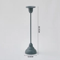 Matte blue-grey iron candle holder, 22.5cm height, for European dining table decor - Large Version / Gray