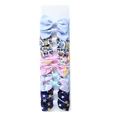 7-piece set of handmade grosgrain ribbon hair clips with colorful unicorn and cat patterns - Style 21