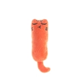 Dettaglio di un giocattolo di peluche arancione per gatti con ricamo di gatto carino - Senza confezione / Gatto Emoji Arancione