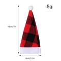 Mini bonnet de Noël porte-couverts à carreaux rouges et noirs, taille 18x8cm, poids 5g - Carreaux Rouge et Noir Grand
