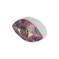 Pink evil eye ceramic jewelry holder with gold edge on a clean white background - Morocco Style G