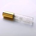 Flacone di profumo in vetro da 10ml con foglie dorate e tappo dorato lucido - Stile di base / Oro
