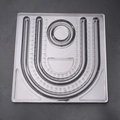 Transparent acrylic bead design board with multi-layer U-shaped grooves and scale marks - Acrylic / Acrylic Large Square (195x195x13mm)