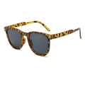 Foldable kids square sunglasses with tortoiseshell pattern frame and grey lenses - Tortoise