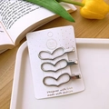 6cm Coeur Ovale Argent (Lot de 3)