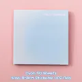 Note adesive ciano tema estivo yolk, blocchetto quadrato adesivo 8x8cm da 50 fogli - 8*8cm/50 Fogli / Ciano Sfumato