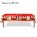 Circus party tablecloth with cartoon lion and elephant print, size 137x220cm - Circus Animal Printed Tablecloth