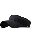 Visera de camuflaje negra con ala curva para protección solar en deportes al aire libre - Ajustable / Negro