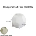 Hexagonal faceted silicone mold for DIY candle jars and geometric plaster flower pots - Style 2 Hexagonal Faceted