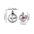 Lot de breloques DIY en acier inoxydable doré 18k lune étoile et cœur flèche - Argent-S15 Étoile Lune Cœur