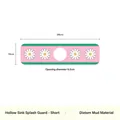 Pink daisy diatom mud faucet sink mat, 38x10cm absorbent splash guard with hole - 10*38cm Hollow Splash Pad / Hollow Short