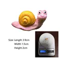 Pink resin snail figurine with yellow shell for succulent gardens and micro landscapes - Yellow Snail